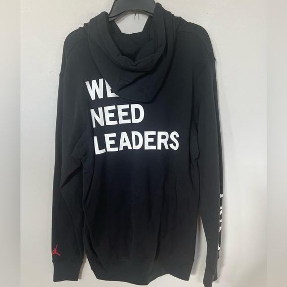 Nike Jordan PSNY WE NEED LEADERS HOODIE 942136-010 Black Mens Size